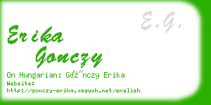 erika gonczy business card